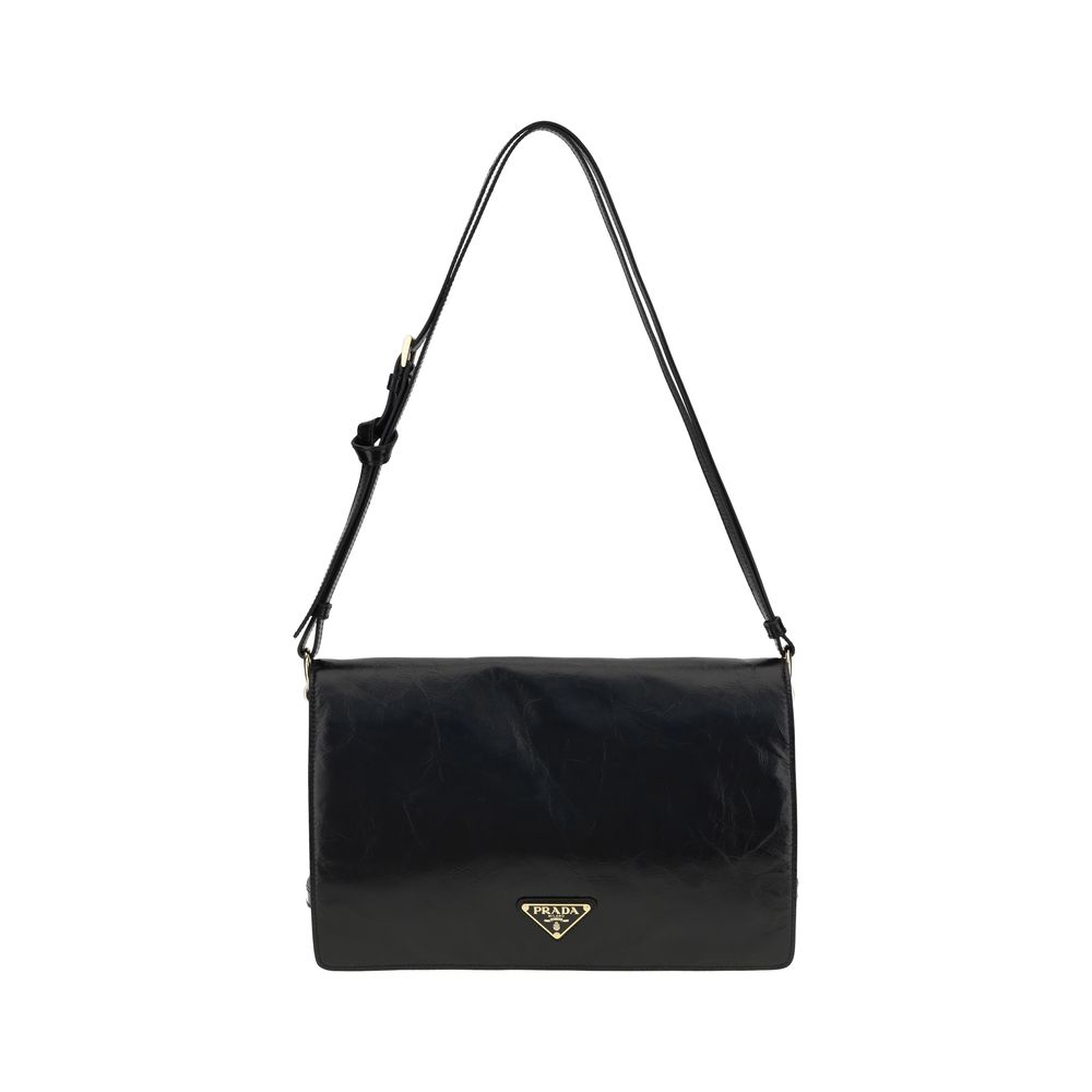 Crinkled leather Shoulder Bag