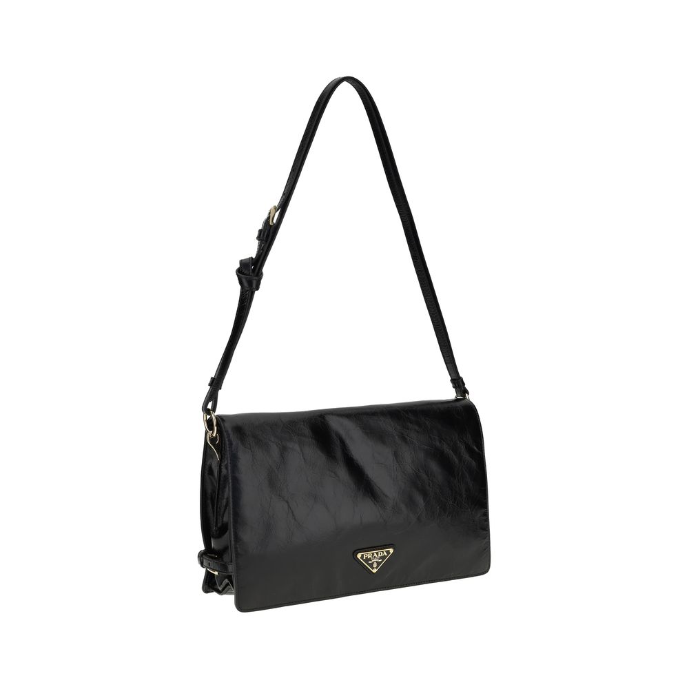 Crinkled leather Shoulder Bag