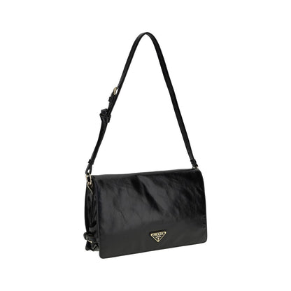 Crinkled leather Shoulder Bag