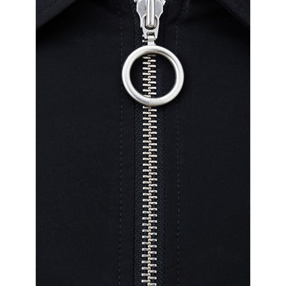 Chaqueta negra de poliéster