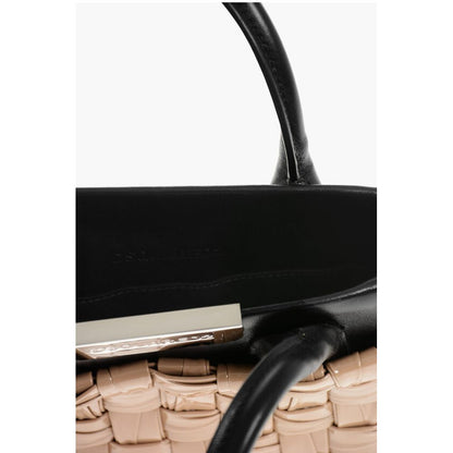 Woven Leather Tote Bag