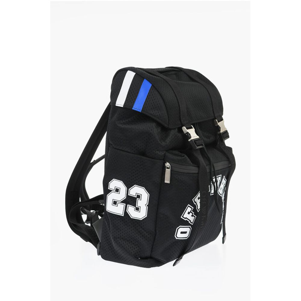 Perforated Nylon Hiking Backpack with Contrasting Details