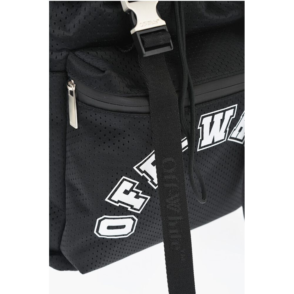Perforated Nylon Hiking Backpack with Contrasting Details