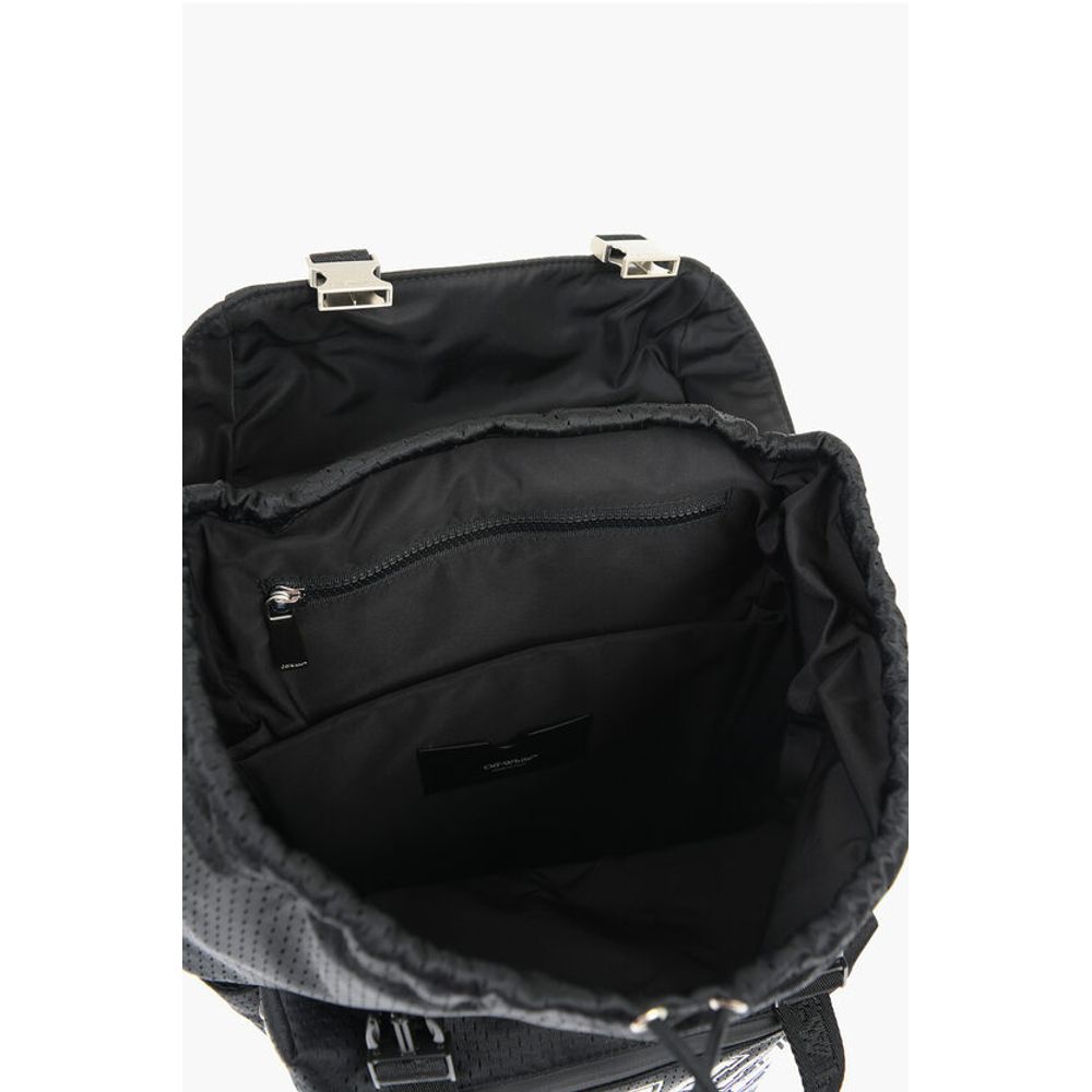 Perforated Nylon Hiking Backpack with Contrasting Details