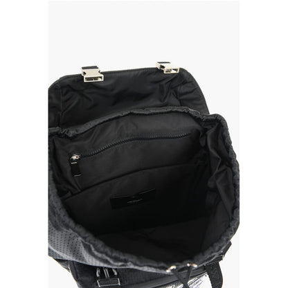 Perforated Nylon Hiking Backpack with Contrasting Details