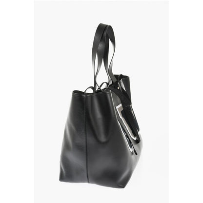 Leather DAY OFF VARSITY Weekend Bag with Contrasting Patches