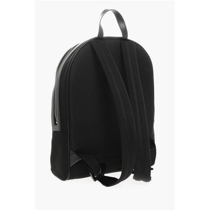 Solid Color Canvas Backpack with Embroidered Logo