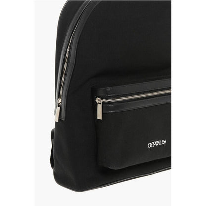 Solid Color Canvas Backpack with Embroidered Logo