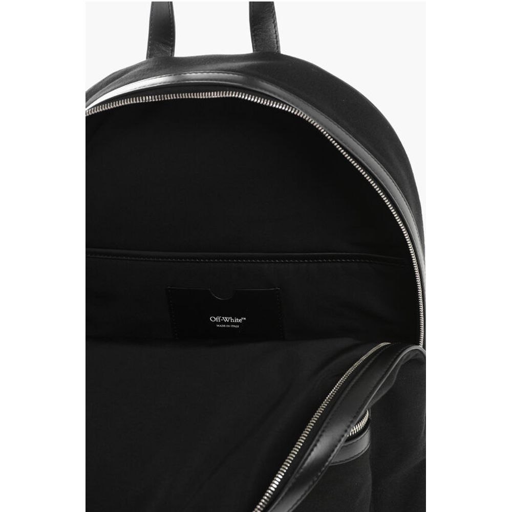 Solid Color Canvas Backpack with Embroidered Logo