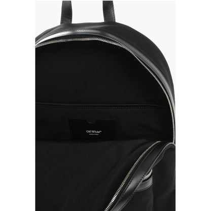 Solid Color Canvas Backpack with Embroidered Logo