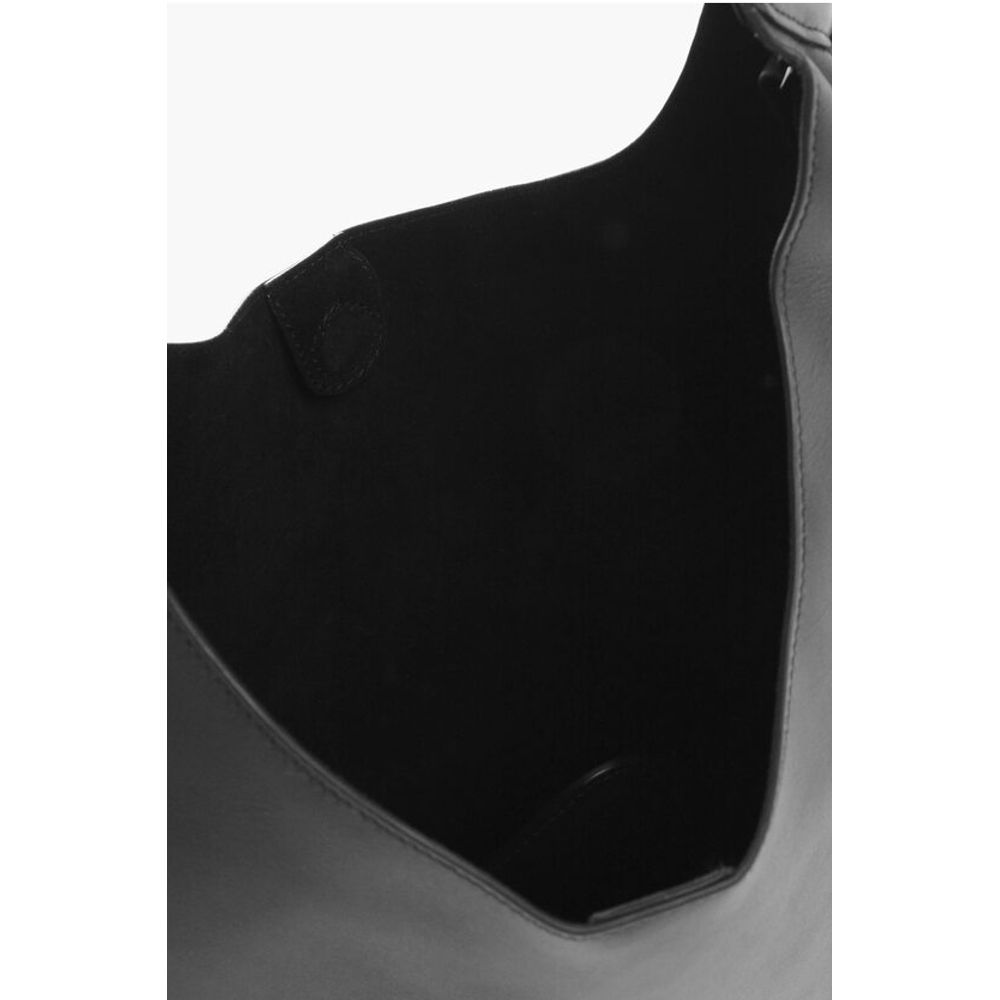 Solid Color Leather METROPOLITAN Hobo Bag