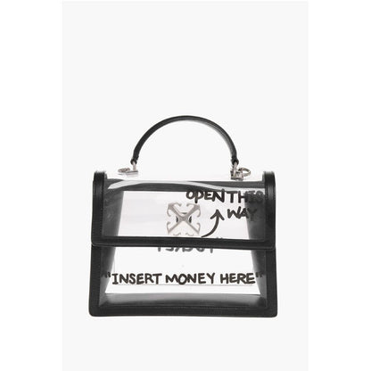 Leather and See-Through Pvc JITNEY 2.8 Handbag with Silver T