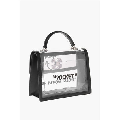 Leather and See-Through Pvc JITNEY 2.8 Handbag with Silver T