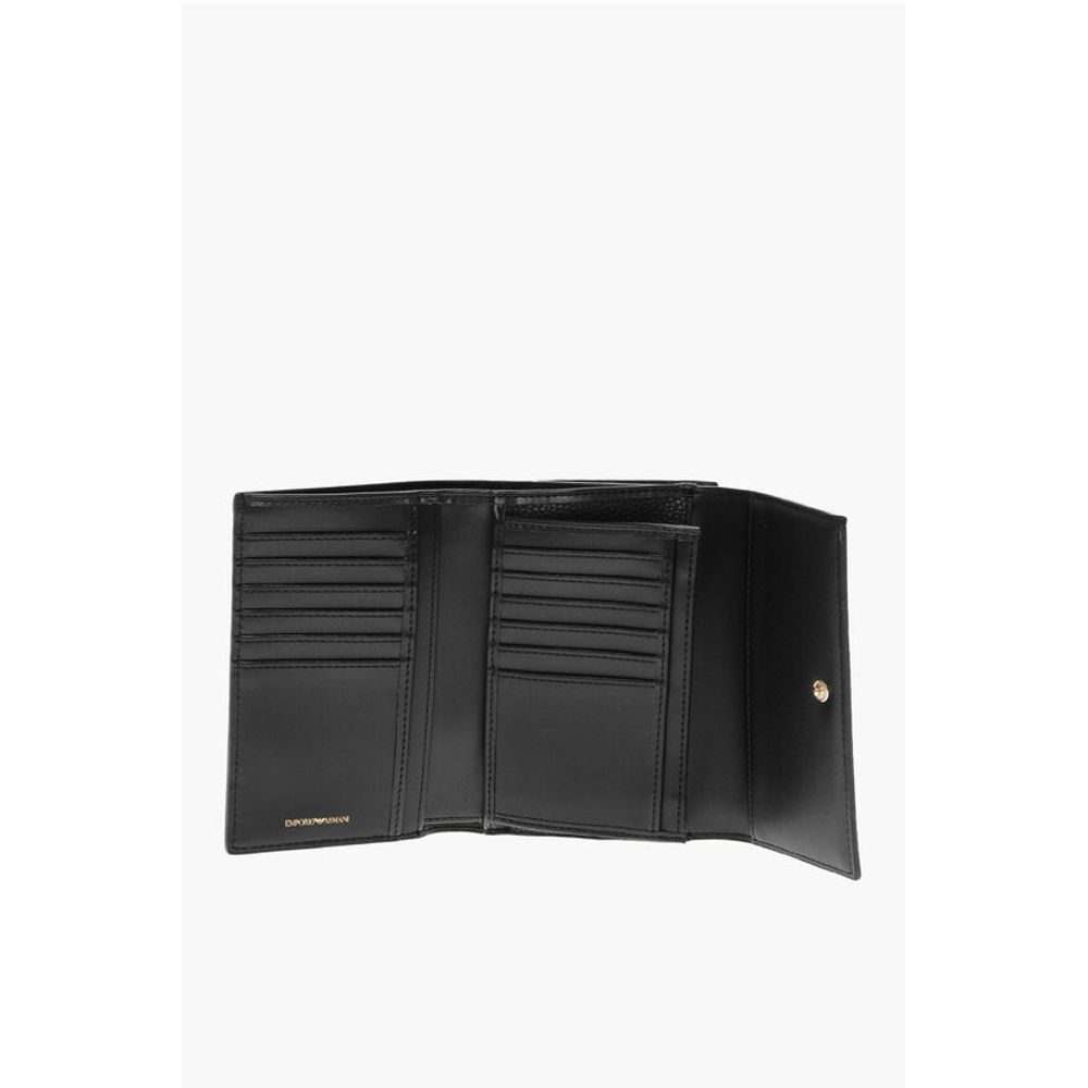 EMPORIO Textured Faux Leather Bi-Fold Wallet