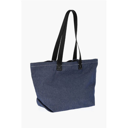 SEE BY Denim Tote Bag with Embossed Embroidery