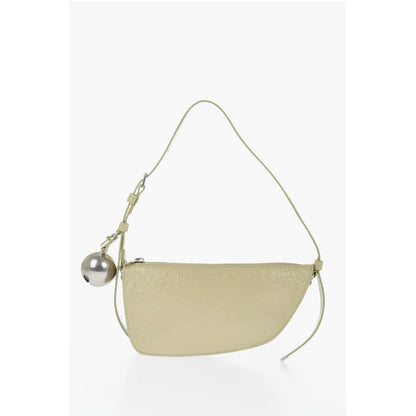 Patent Leather SHIELD SLING Shoulder Bag with Silver-Tone Ch