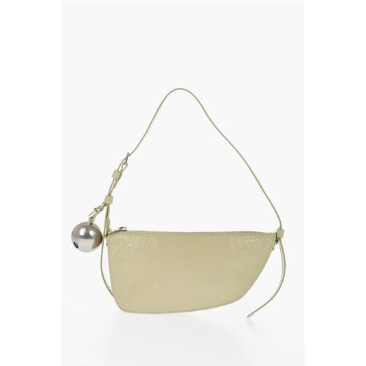 Patent Leather SHIELD SLING Shoulder Bag with Silver-Tone Ch