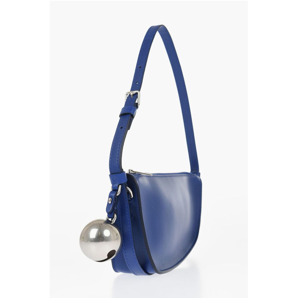 Leather SHIELD SLING Shoulder Bag with Silver-Tone Charm