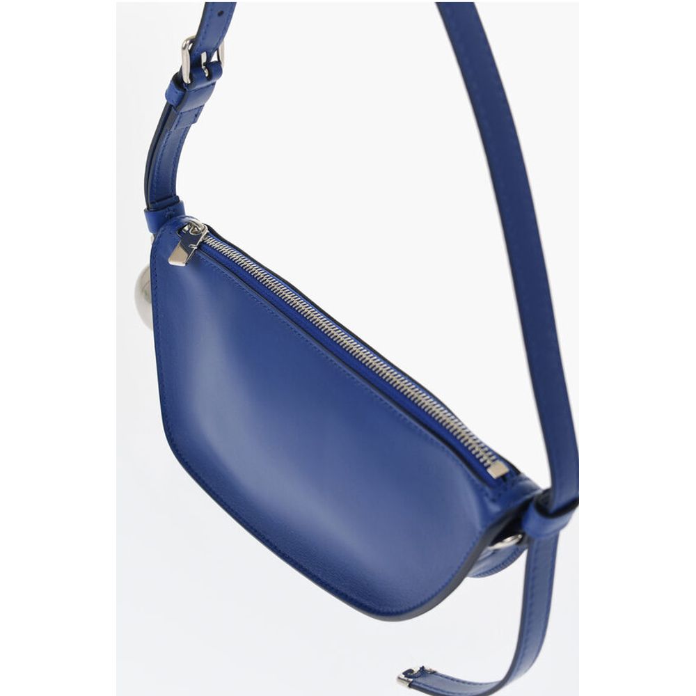 Leather SHIELD SLING Shoulder Bag with Silver-Tone Charm