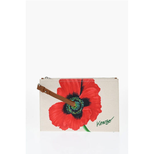 Cotton Twill Pouch With Embroidery