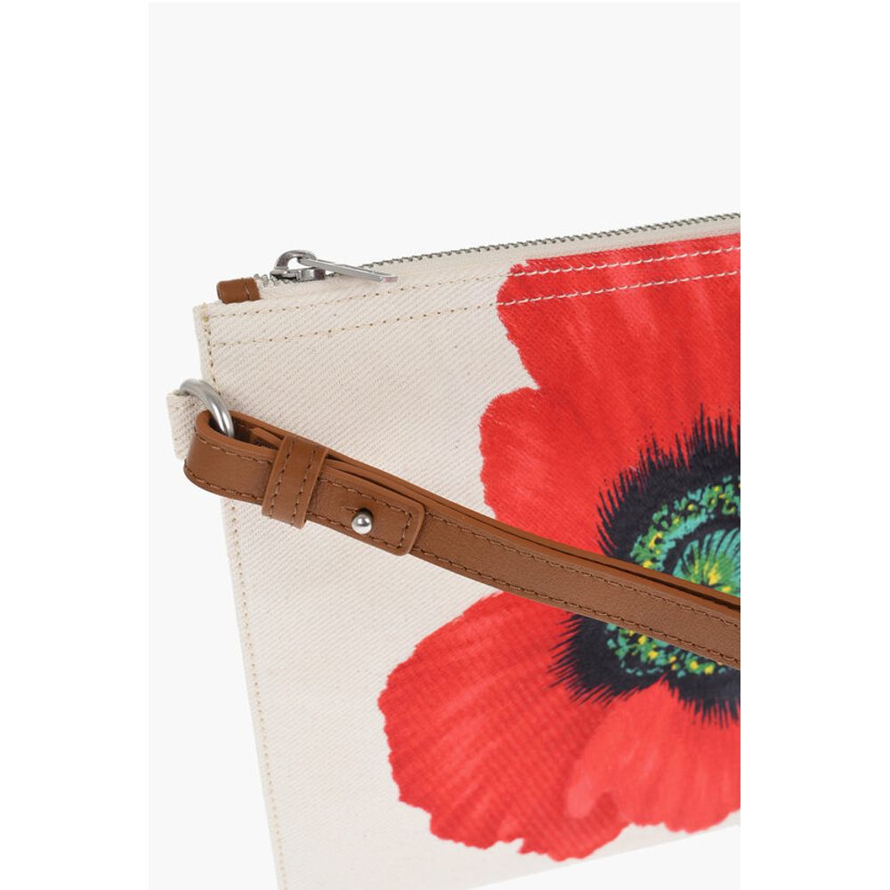 Cotton Twill Pouch With Embroidery