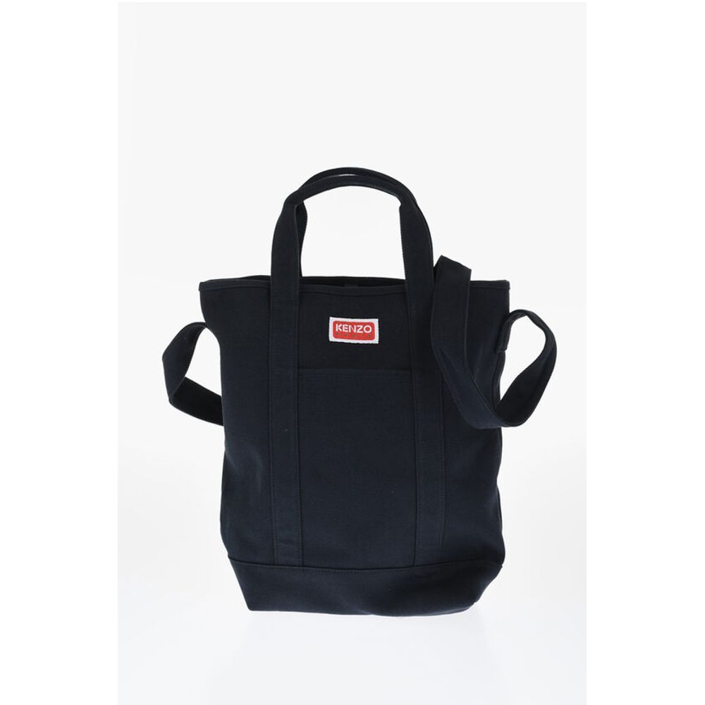 Cotton Twill Tote Bag with Maxi Embroidery