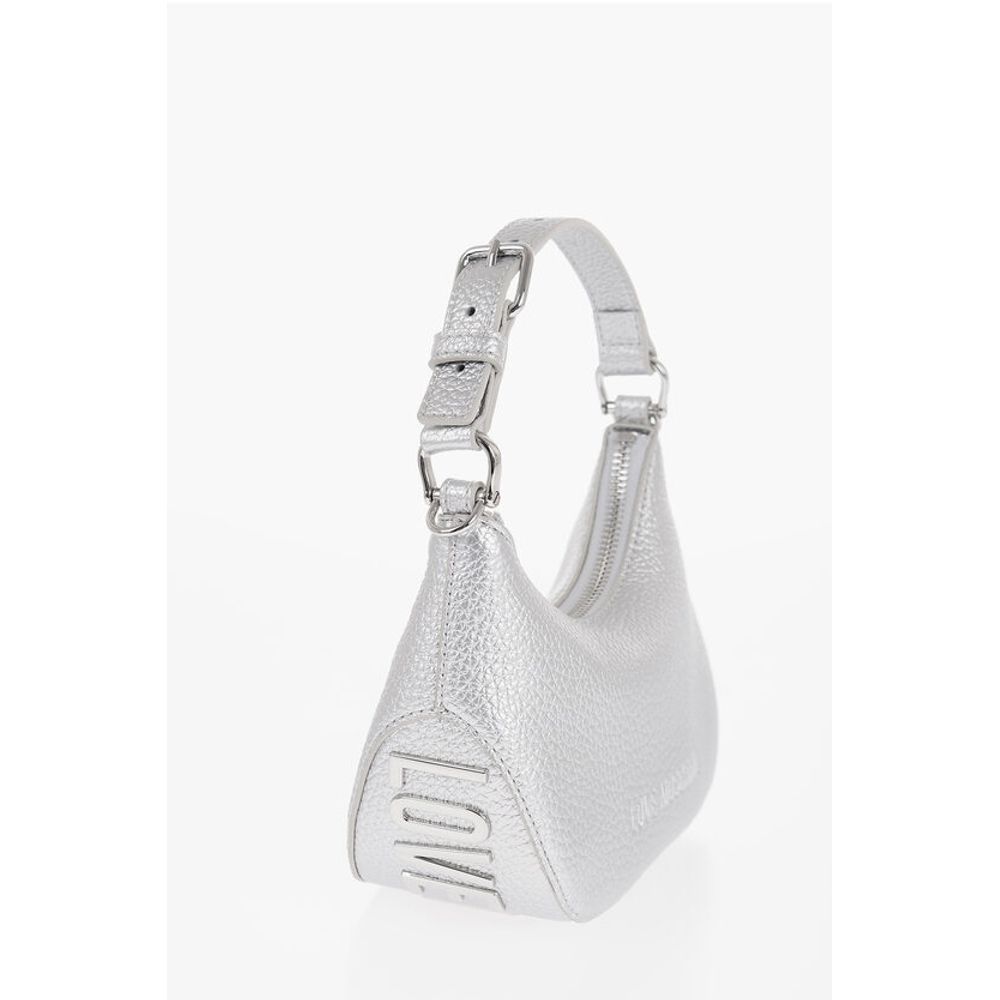 LOVE Textured Faux Leather Mini Hobo Bag