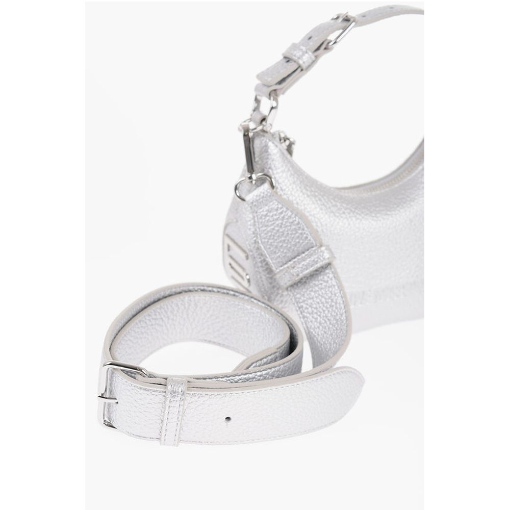 LOVE Textured Faux Leather Mini Hobo Bag