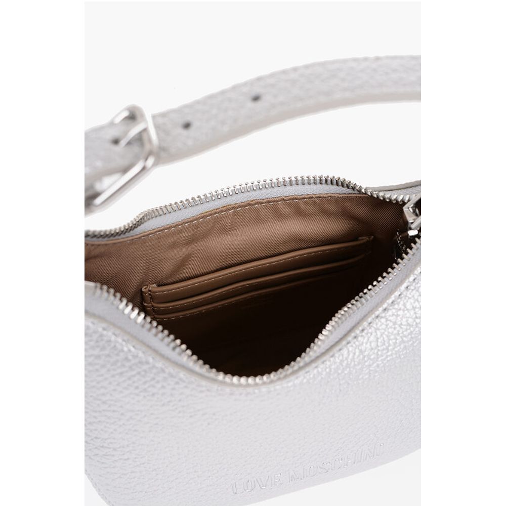 LOVE Textured Faux Leather Mini Hobo Bag