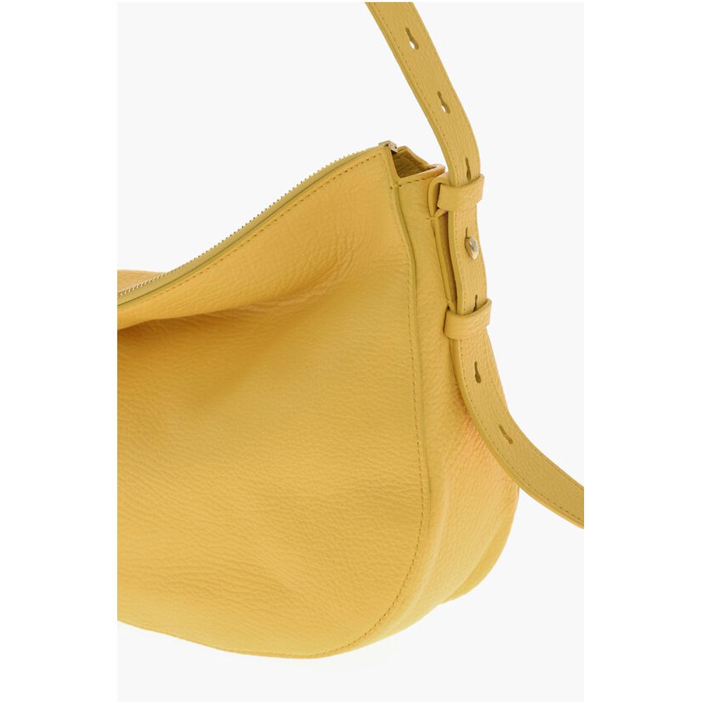 Textured Leather SM KNIGHT Shoulder Bag with Metal Details
