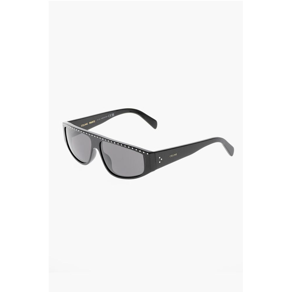 Solid Color Sunglasses with Rhinestone