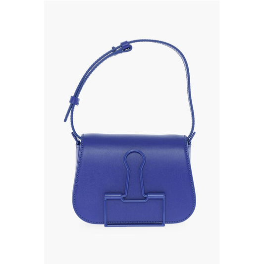 Solid Color Leather SKELETON BINDER Shoulder Bag