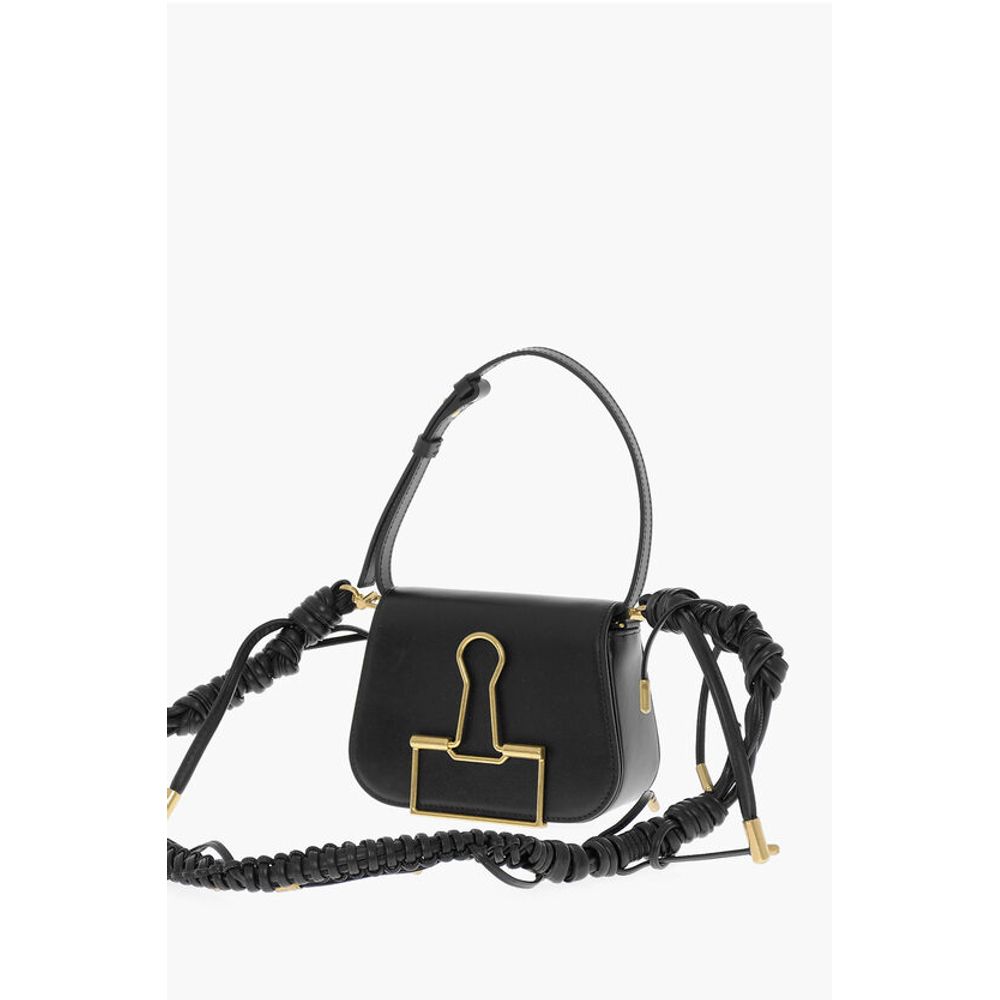 Leather SKELETON BINDER Shoulder Bag with Golden Detail
