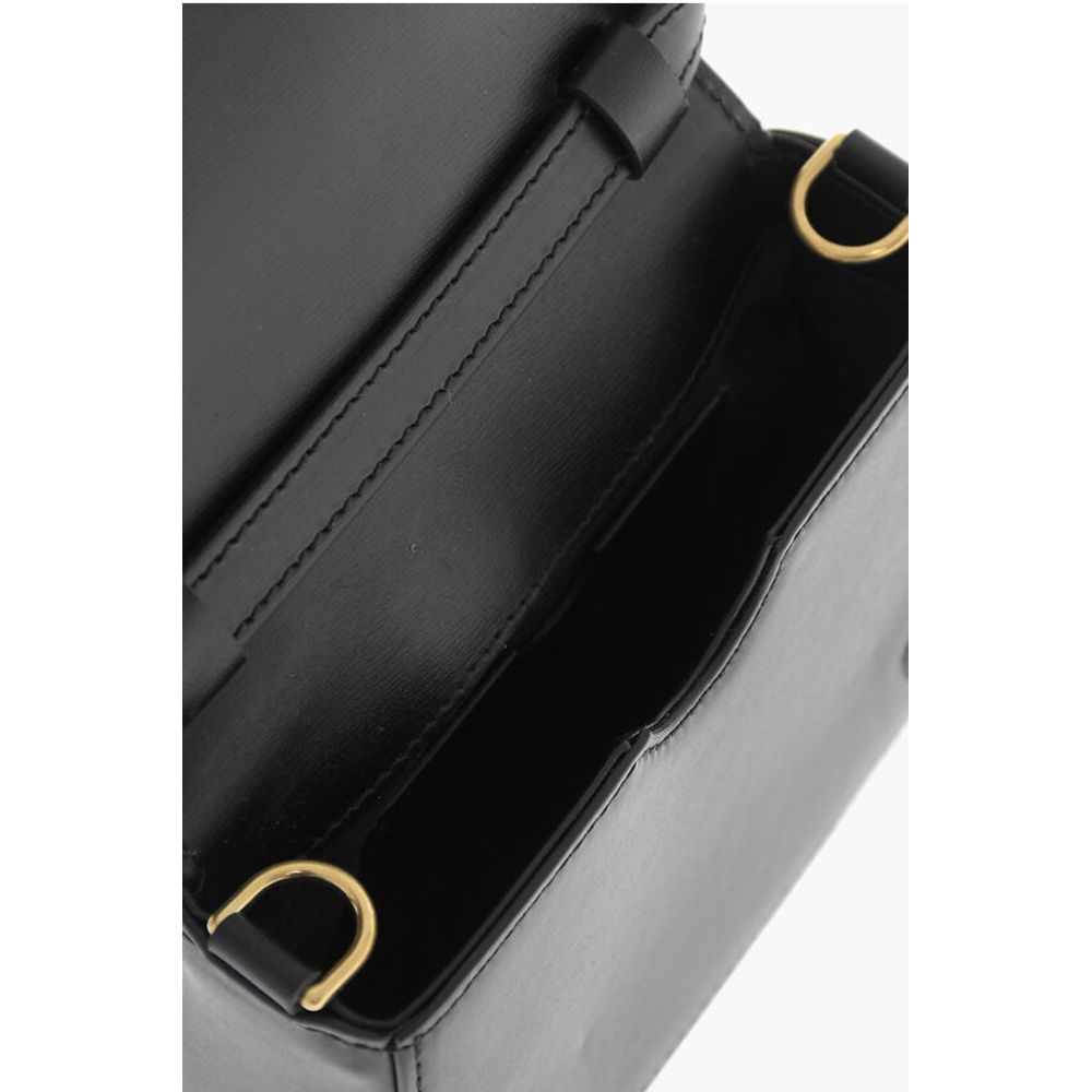 Leather SKELETON BINDER Shoulder Bag with Golden Detail