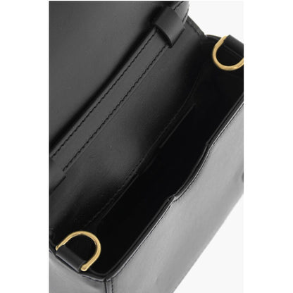 Leather SKELETON BINDER Shoulder Bag with Golden Detail