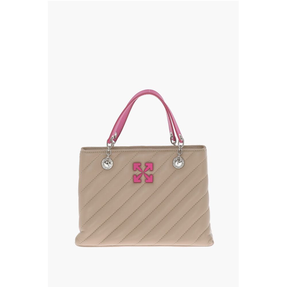 Quilted Leather JACKHAMMER Tote Bag with Contrasting Details