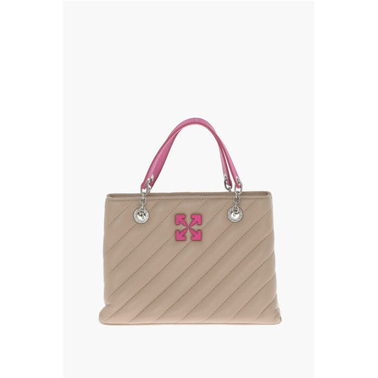 Quilted Leather JACKHAMMER Tote Bag with Contrasting Details