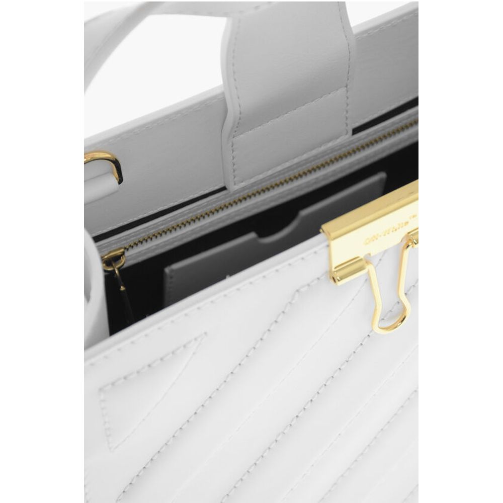 Leather CROSS Tote Bag with Golden Details
