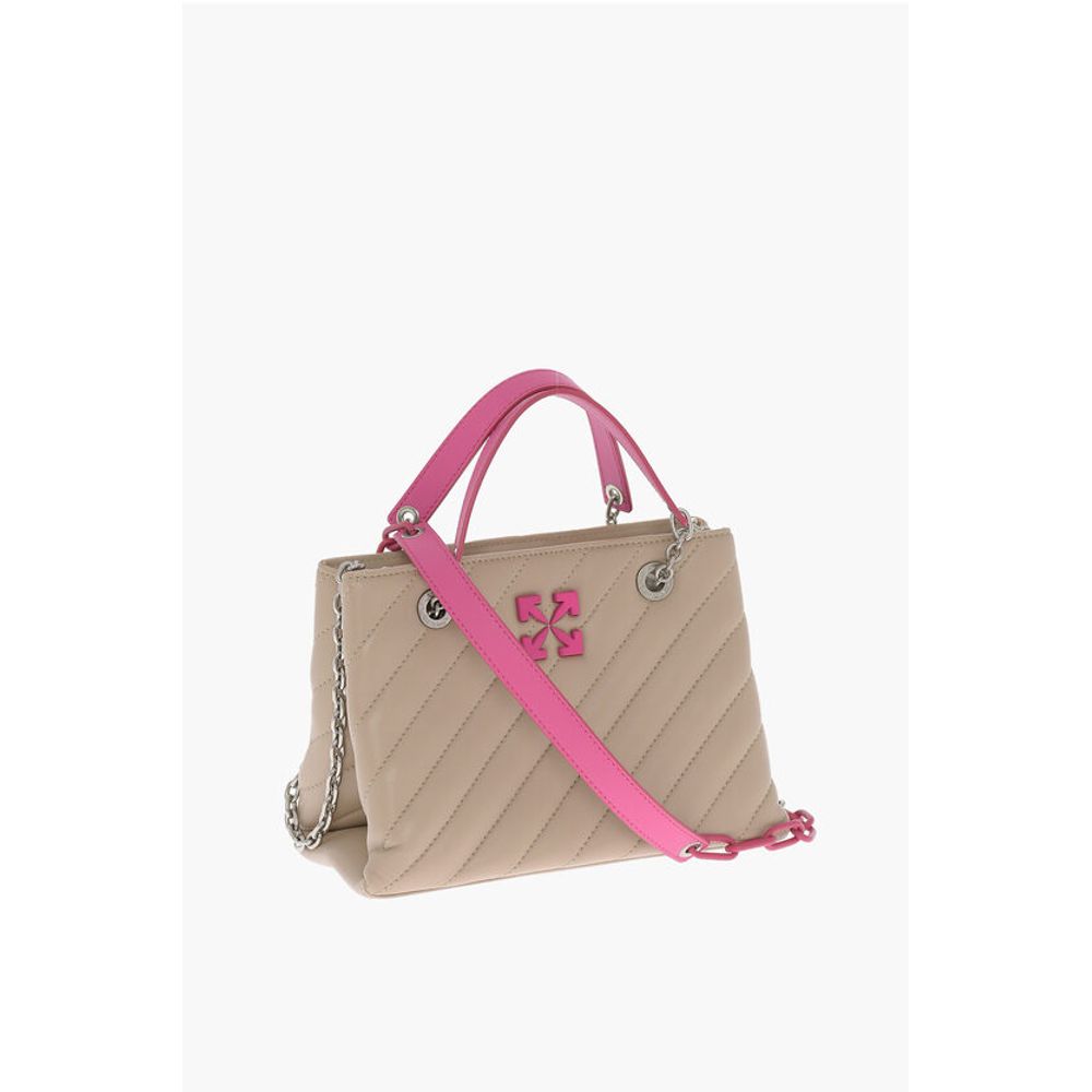 Quilted Leather JACKHAMMER Tote Bag with Contrasting Details
