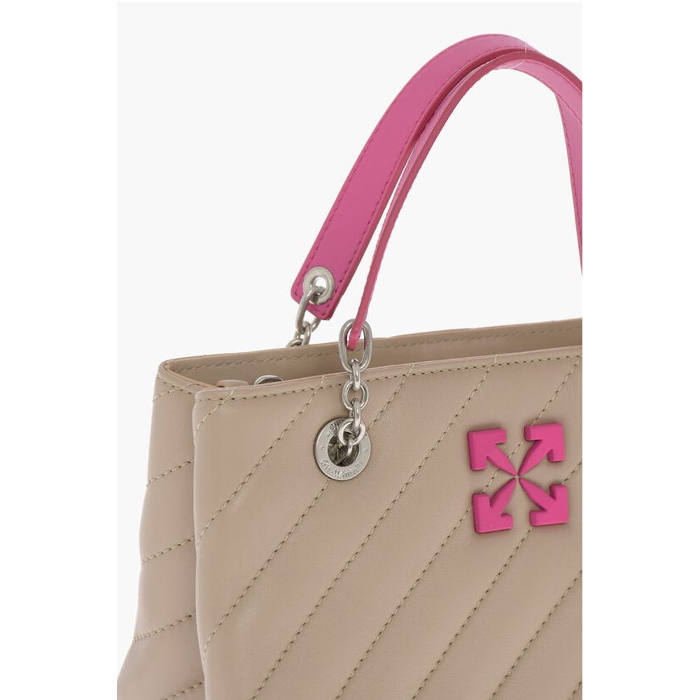 Quilted Leather JACKHAMMER Tote Bag with Contrasting Details