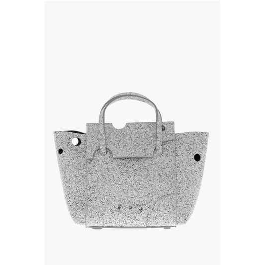 Marble Effect Leather BURROW Tote Bag