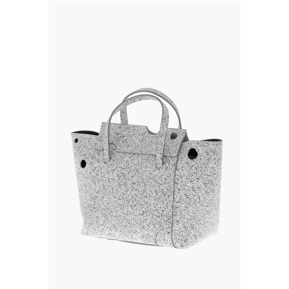 Marble Effect Leather BURROW Tote Bag