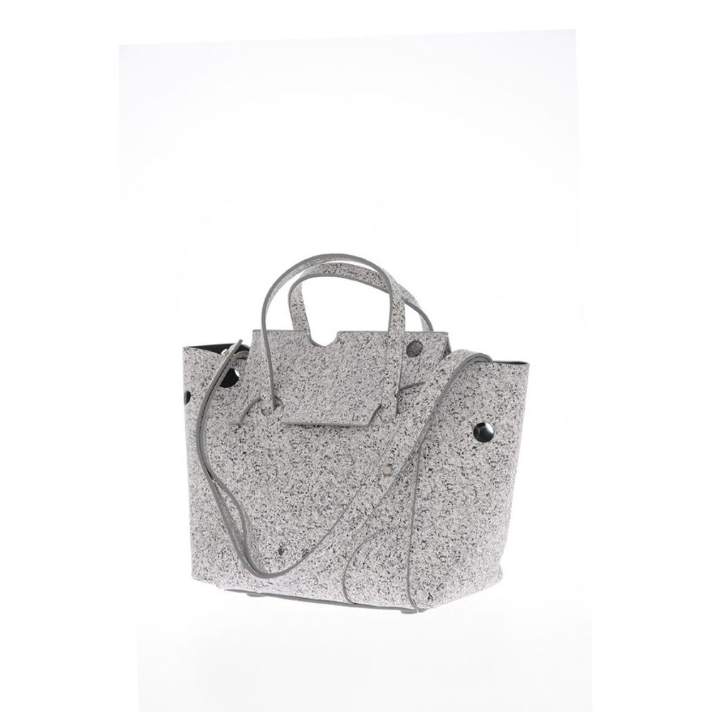 Marble Effect Leather BURROW Tote Bag