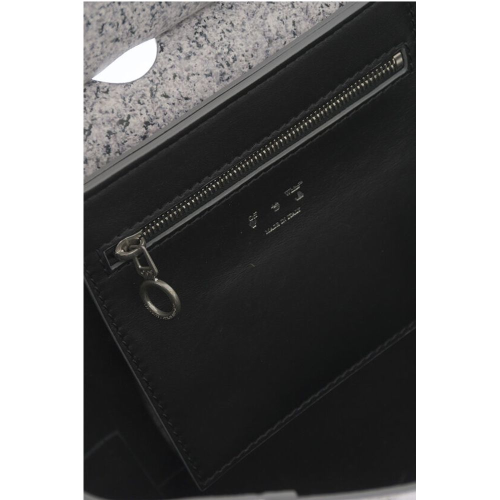 Marble Effect Leather BURROW Tote Bag