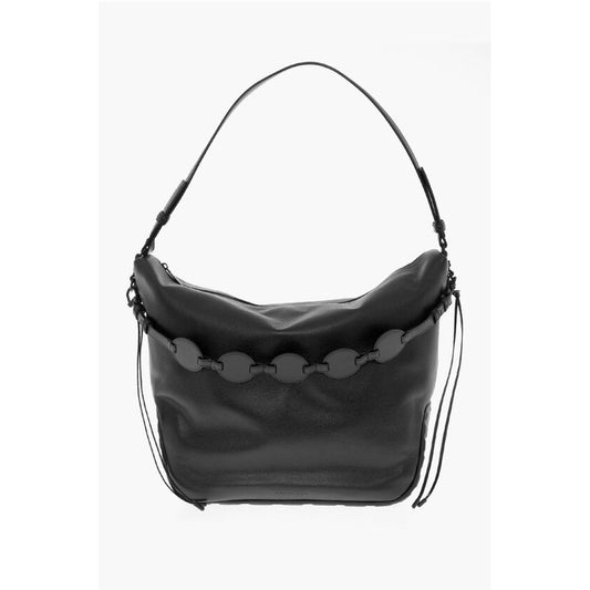Solid Color Leather BIKER TIRE Weekend Bag