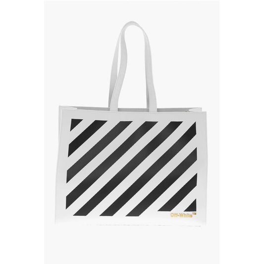 Leather DIAG HYBRID Tote Bag with Removable Shoulder Strap