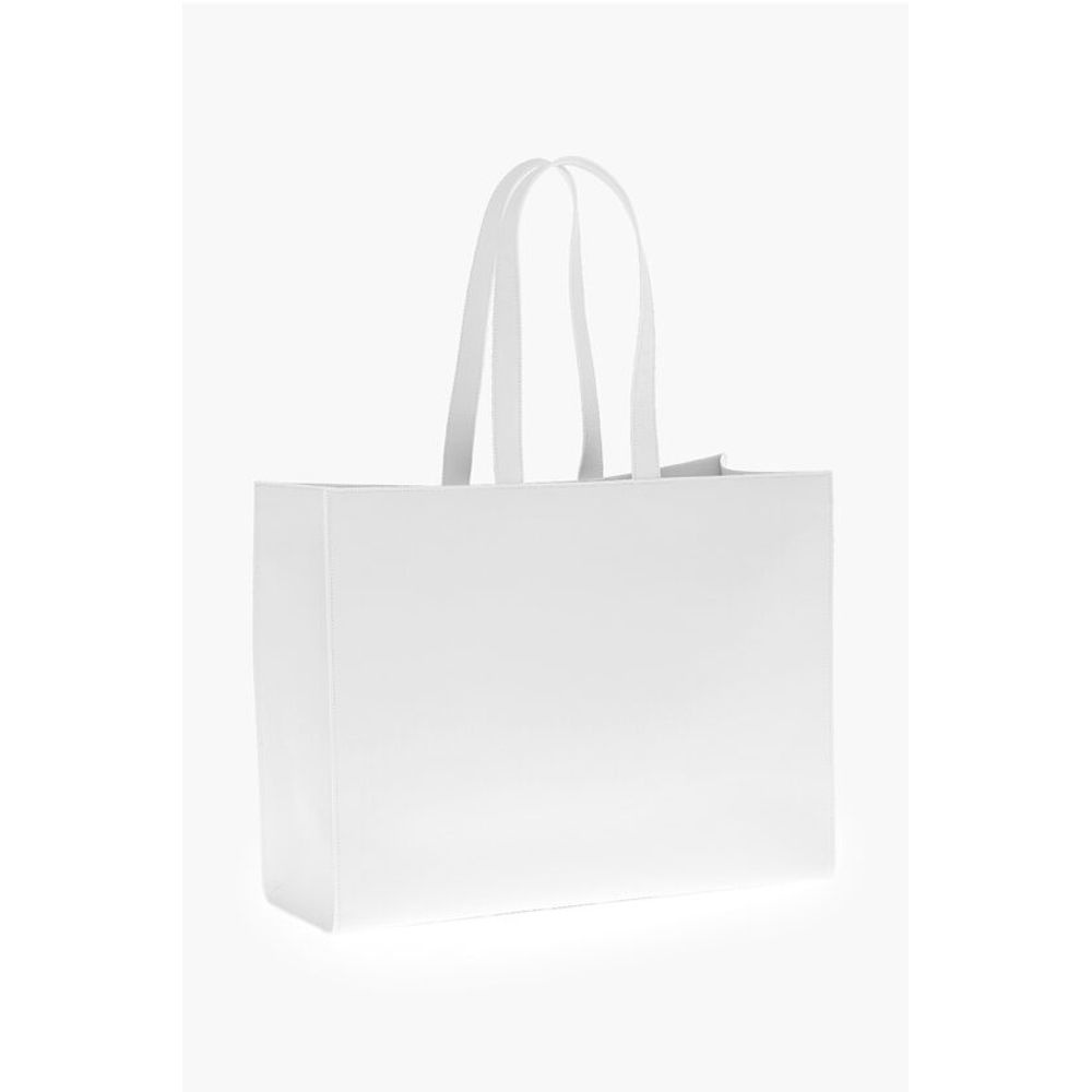 Leather DIAG HYBRID Tote Bag with Removable Shoulder Strap