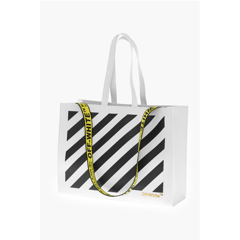 Leather DIAG HYBRID Tote Bag with Removable Shoulder Strap