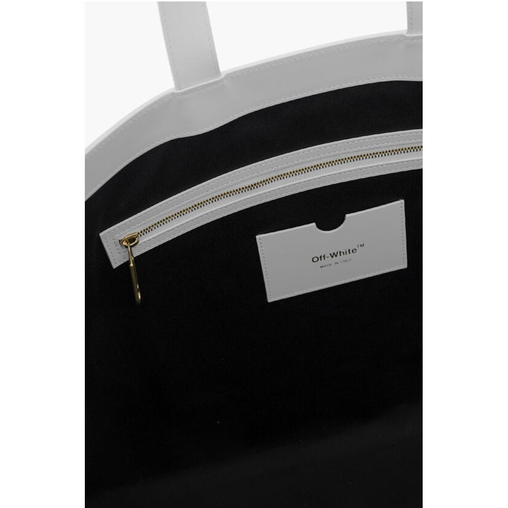 Leather DIAG HYBRID Tote Bag with Removable Shoulder Strap