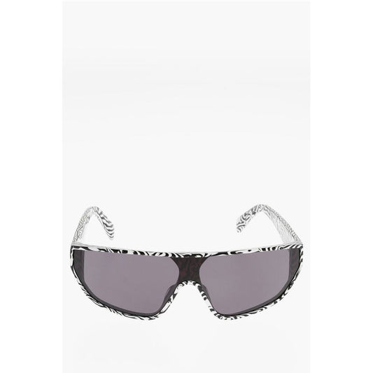 Animal Patterned Frame Shield Sunglasses